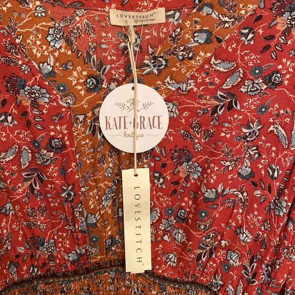 Bohemian Boho Floral Long Sleeve Maxi Dress - Picture 5 of 5